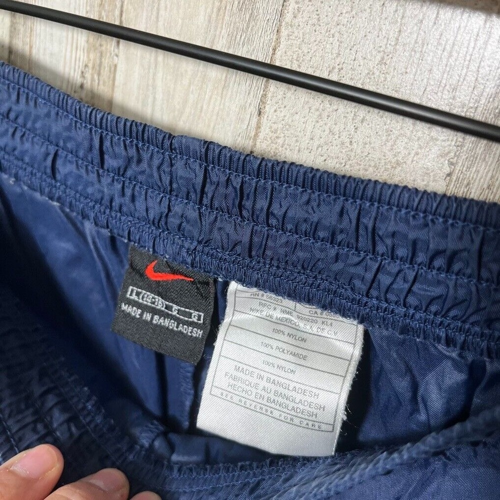 Vintage Y2K Nike Navy Blue Button Breakaway Tear Away Windbreaker Pants Mens L - Picture 4 of 8